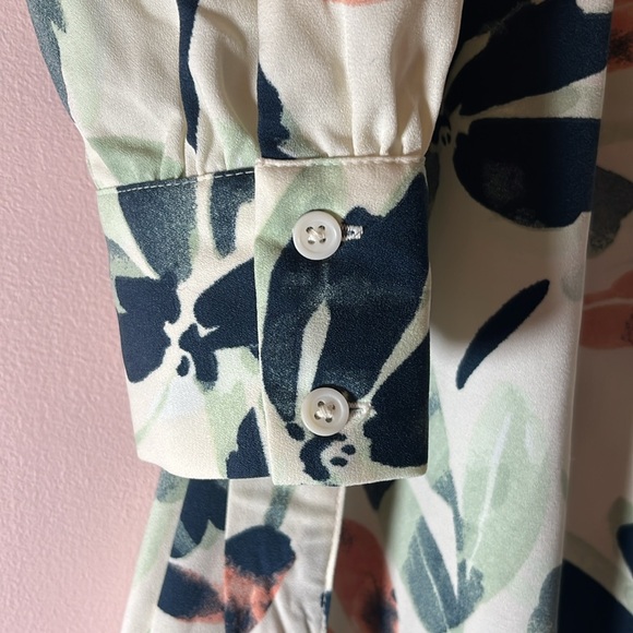 A new day shirt, dress tie waist front button, long sleeve dress - Picture 4 of 4